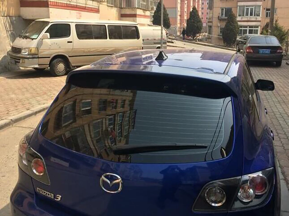 Автомобильный Черный спойлер для MAZDA 3 хэтчбек спойлер 2006 до 2013 Высокое качество абс материал заднее крыло праймер цвет задний белый спойлер
