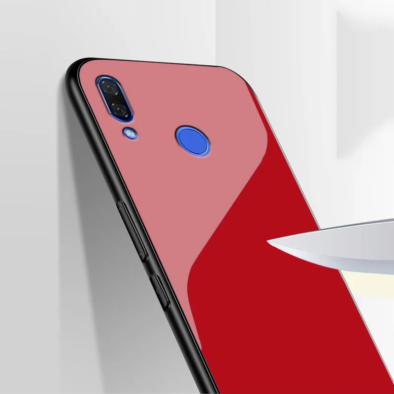 Чехлы для Huawei Nova 3/Nova 3i Оригинальный стеклянный чехол Роскошная мягкая рамка из