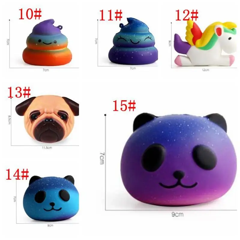 15 вариантов дизайна Kawaii мягкие panda дерьмо хлеб торт игрушки Мягкий медленно
