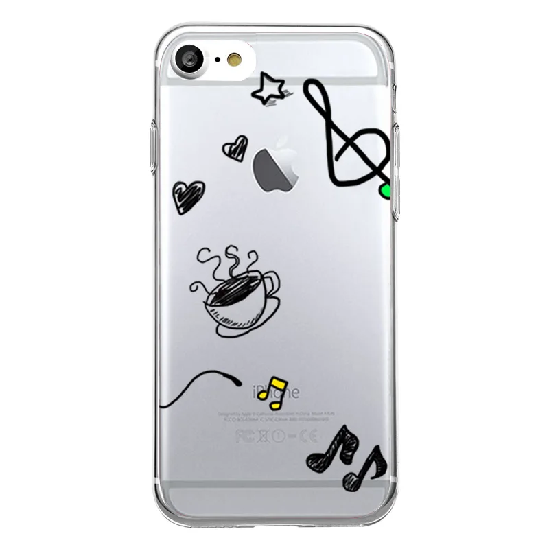 A000149 Модный мультяшный Музыкальный Чехол для Iphone X XS чехол для MAX XR для iPhone 7 8 6 6S Plus 5 5S SE прозрачный мягкий ТПУ чехол для телефона с логотипом - Цвет: A000149