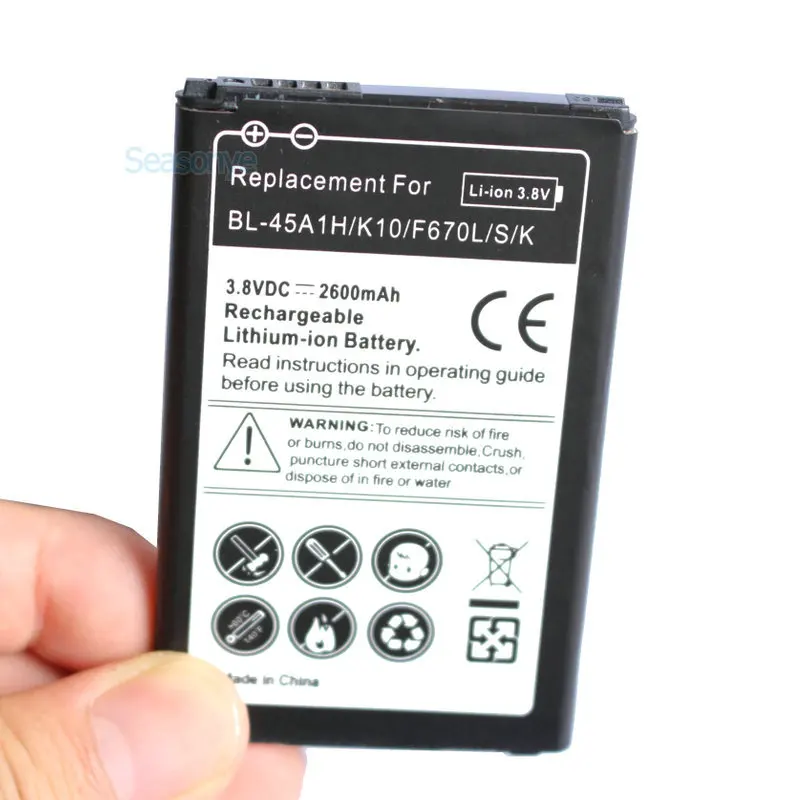 Seasonye 2600mAh BL-45A1H / BL45A1H 3 8 V запасная батарея + универсальное зарядное устройство для