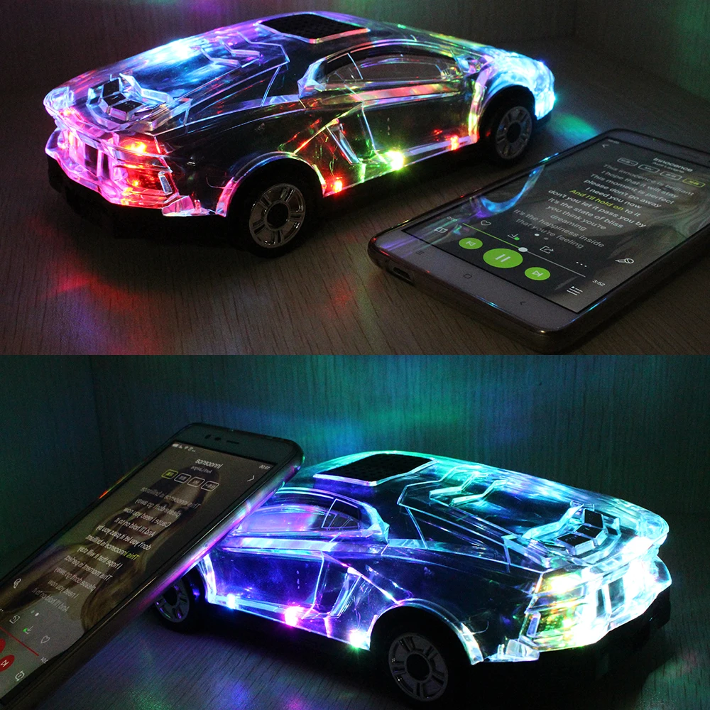 Mini wireless bluetooth speaker usb music for computer phone support fm radio TF card USB line-in movable Porsche shape | Электроника