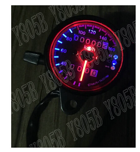 Тахометр для мотоцикла спидометр измеритель уличный велосипед двойной