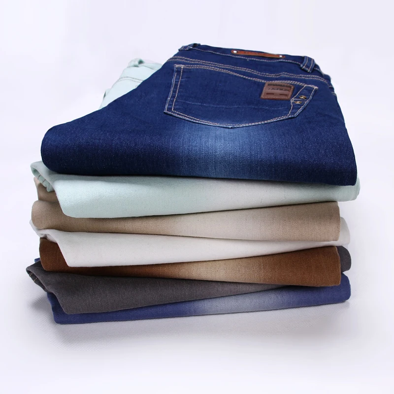 Новые хлопковые Стрейчевые мужские модные классические обтягивающие джинсы в