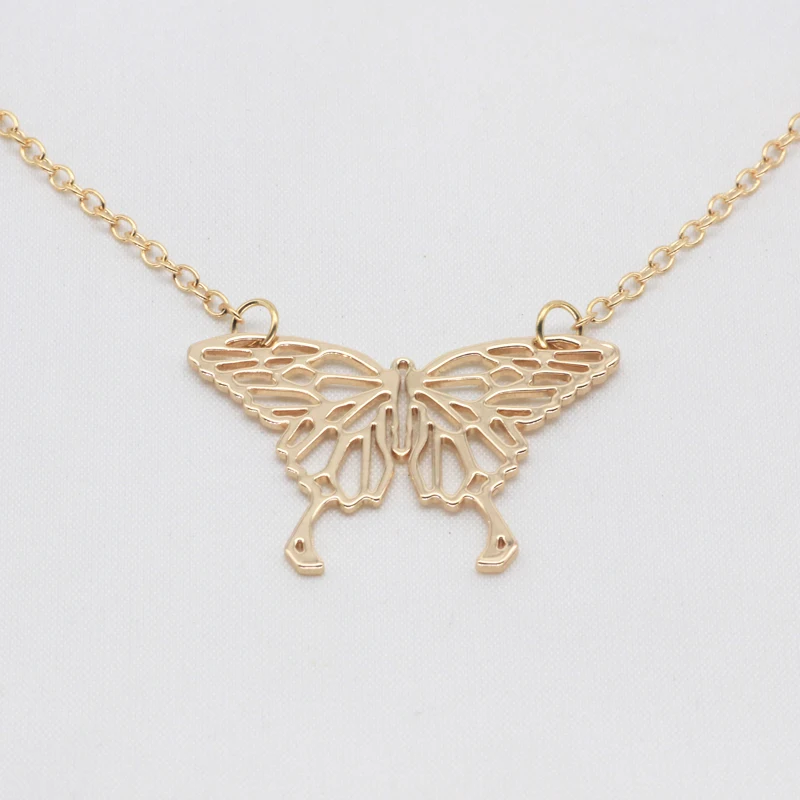 Ожерелие с бабочкой из оригами из медной ювелирной стали для женщин в подарок на день рождения другу с возможностью доставки YP6405.
