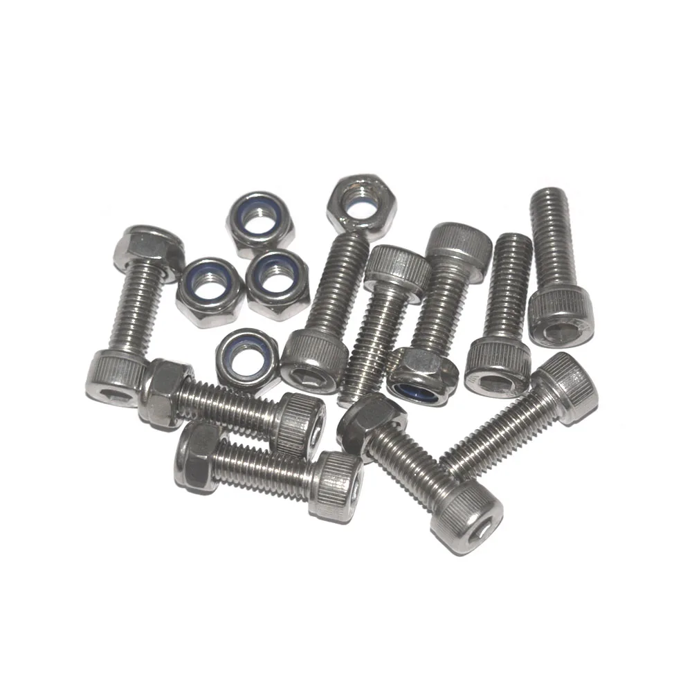 M8x25mm 304 нержавеющая сталь шестигранный болт головная крышка винты с нейлоновой