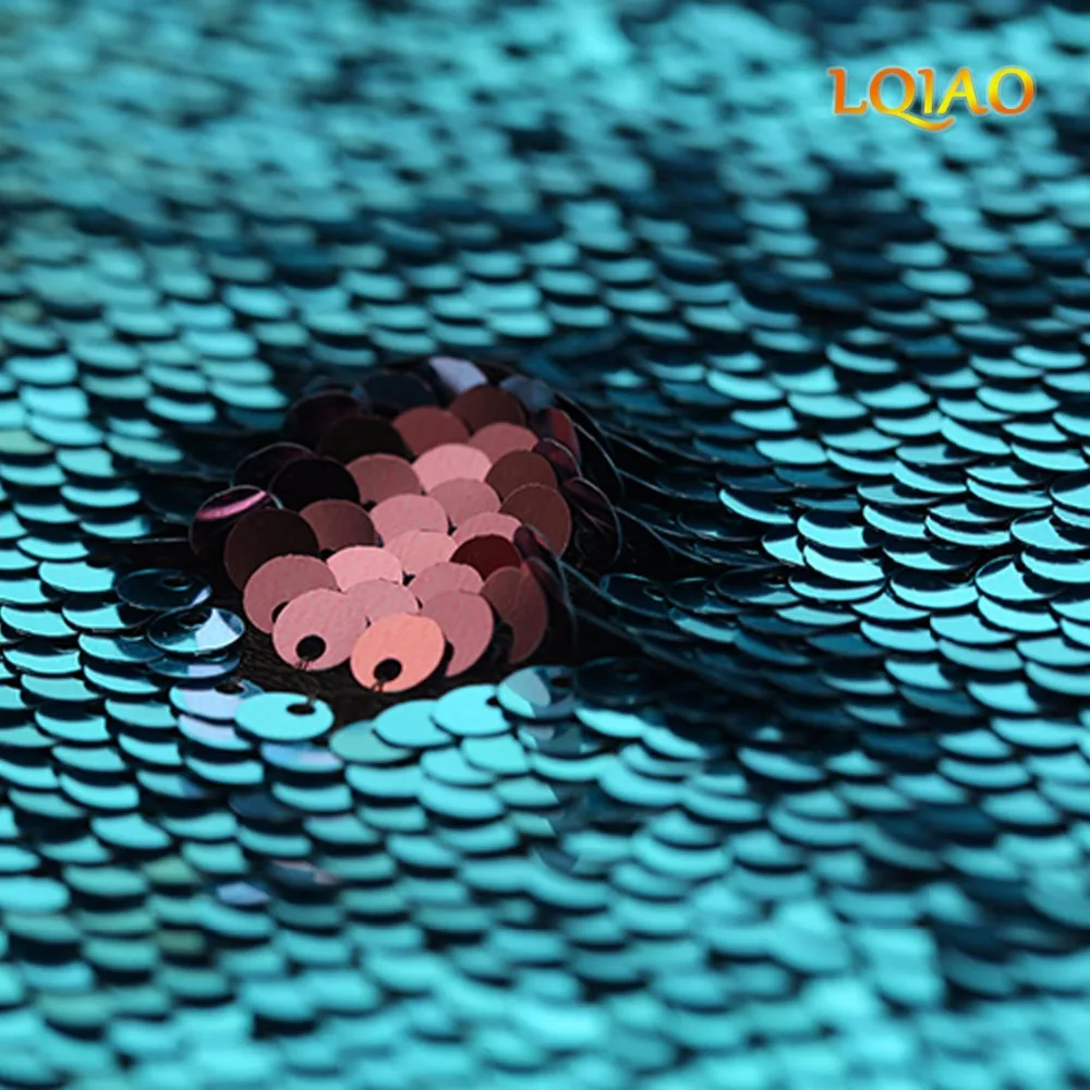 2017 новое поступление Бирюзовая Серебряная/Розовая Золотая двусторонняя ткань с