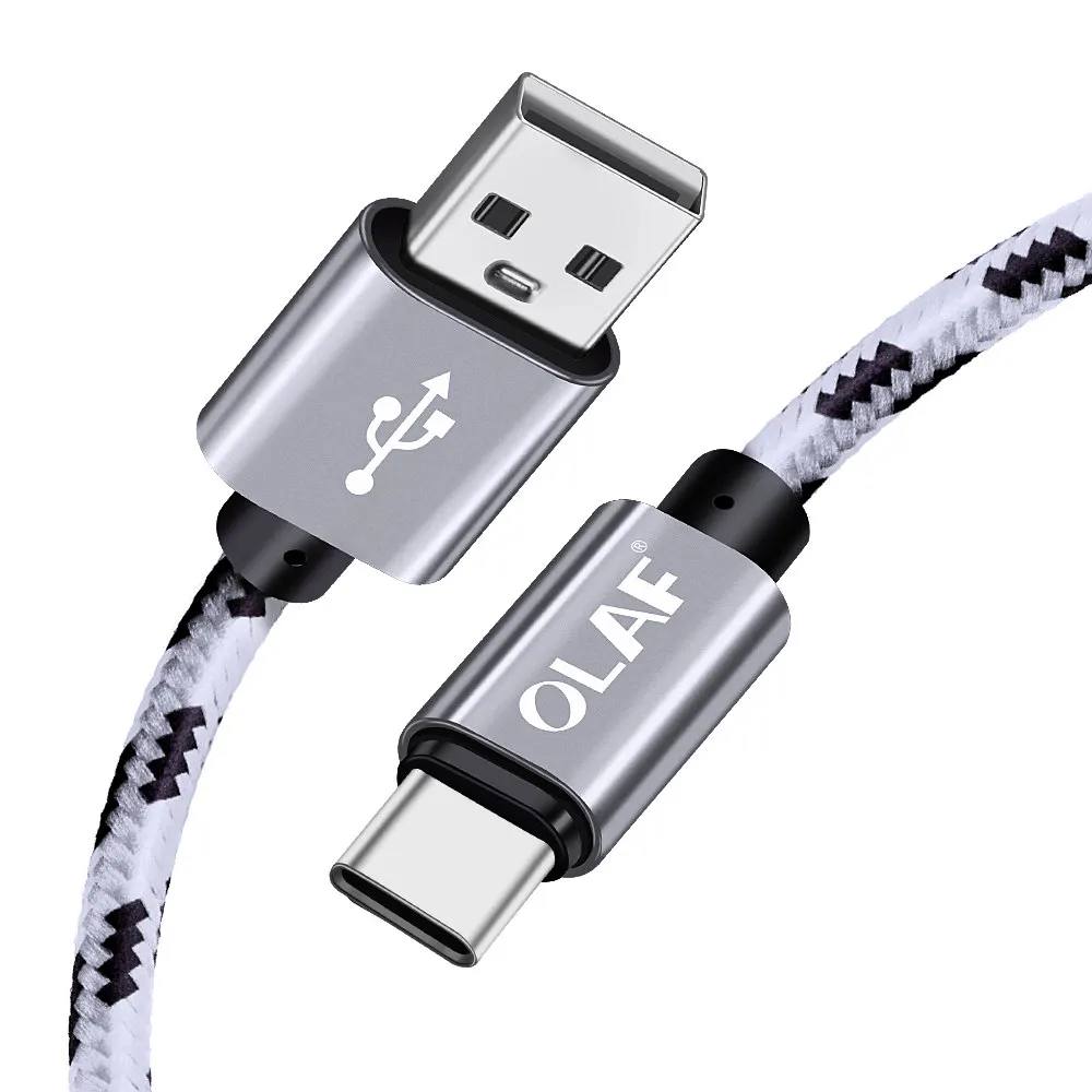 Sliver Олаф usb type C кабель для быстрой зарядки USB C type-C 2,1 кабель для передачи данных USB кабель для зарядки телефона для samsung S9 S8 Note 9 8 pocophone F1 - Цвет: Sliver