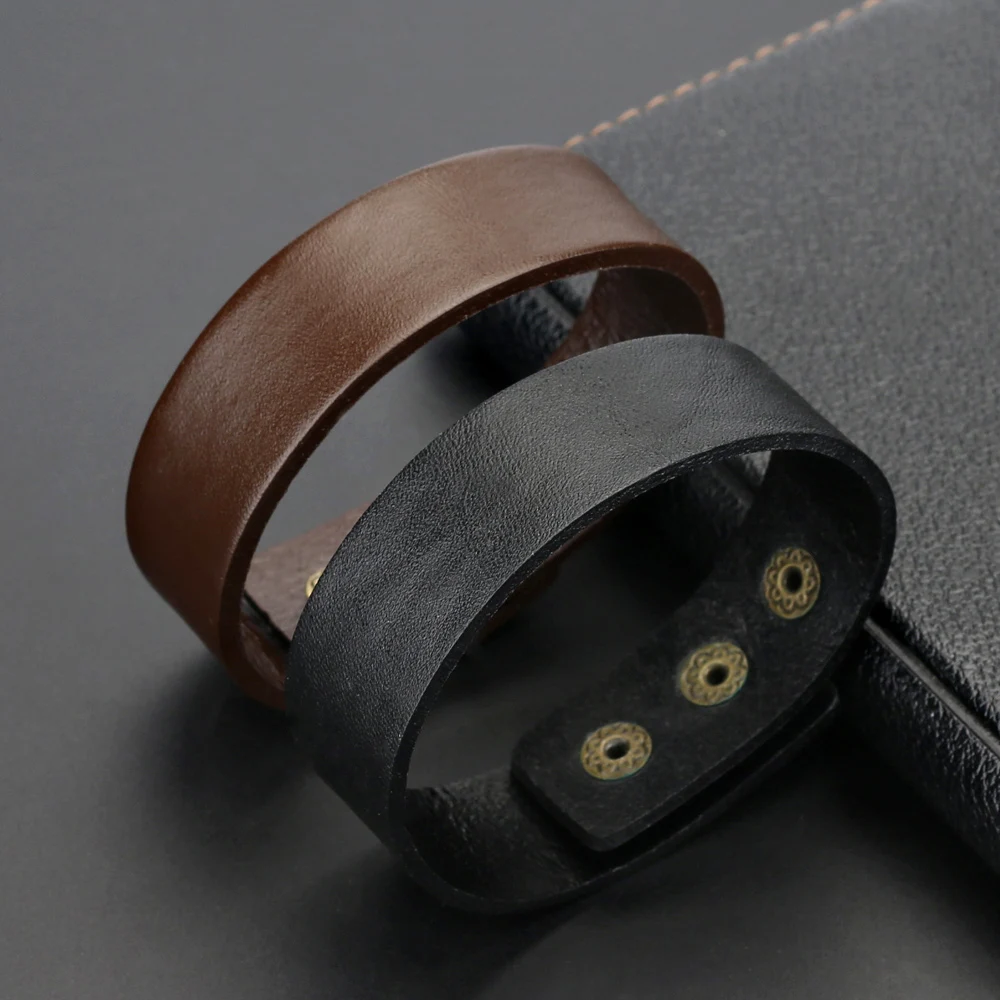 2021 модные украшения винтажный гладкий глянцевый кожаный браслет очаровательные