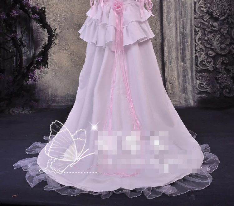 

Chobits Chii pink white formal dress cosplay costume