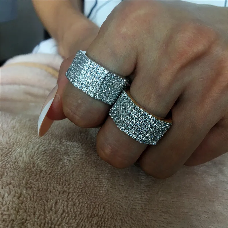 choucong Luxury Ring 925 sterling Silver micro pave AAAAA cz Engagement Wedding Band Rings For Women men Dubai Party Jewelry