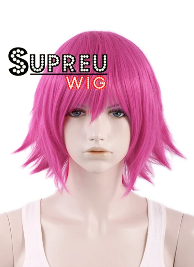 Лига легенд Энни Короткий Ярко-Розовый Аниме Косплей Парик LQ76 |