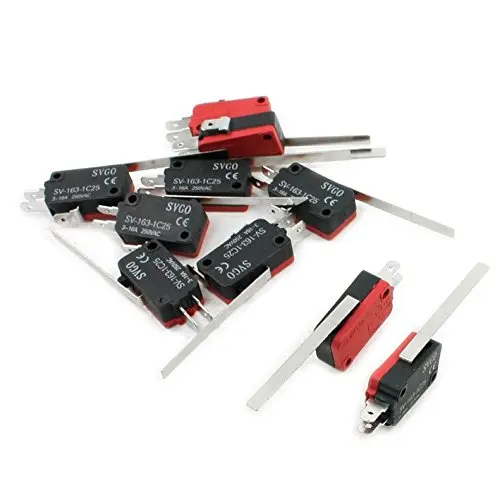 10 шт. 2 &quotΦ Arm Micro Switch SPDT NC + NO длинный шарнирный рычажок AC 250V 3 16A|nc switch|nc nonc 25 |