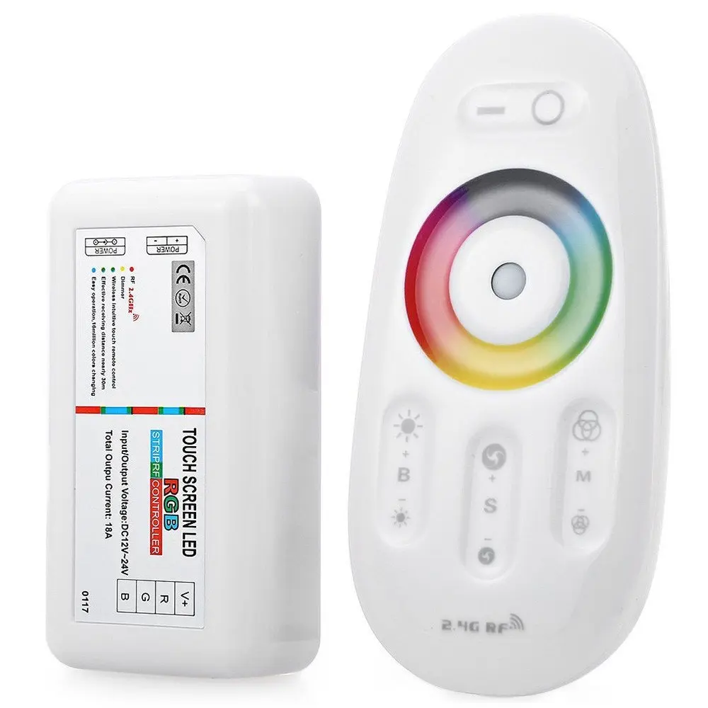 2 4G RF беспроводной светодиодный RGB цветной сенсорный экран пульт дистанционного