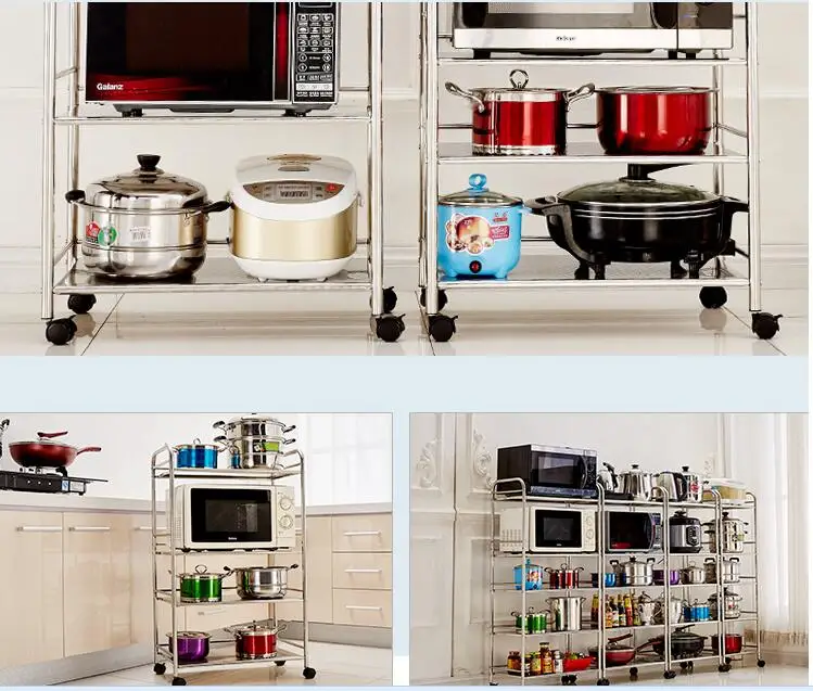 

Kitchen rack stainless steel frame to receive a microwave vegetable shelf for storage rack storage rack