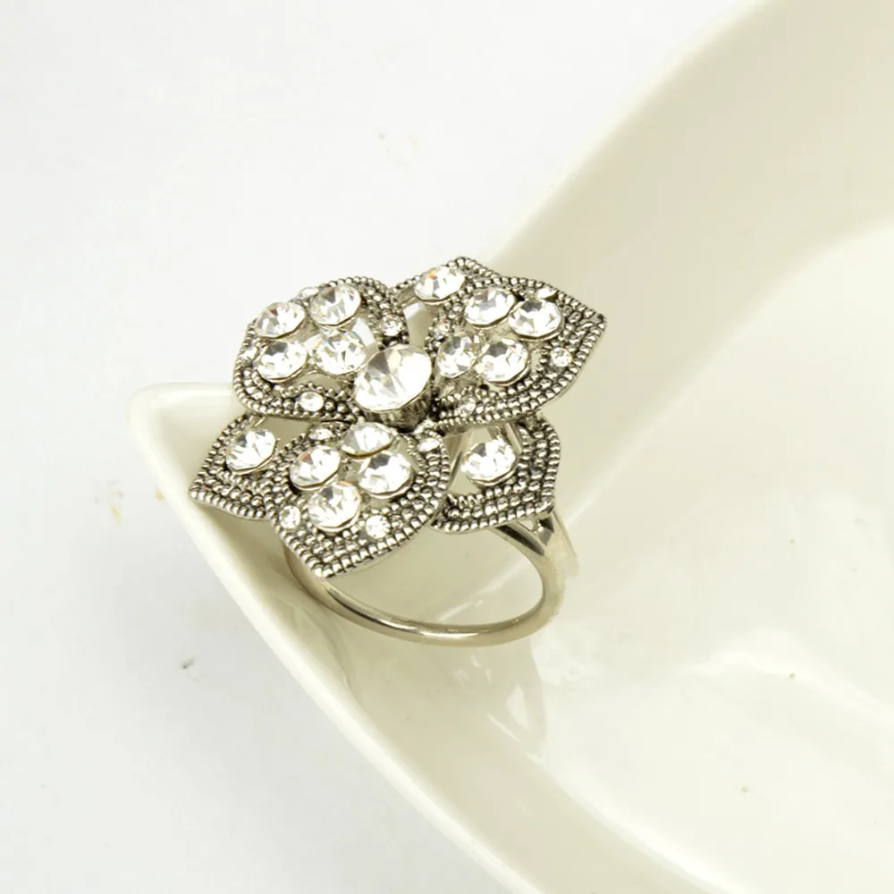 MZC Bijoux Accessories Rhinestone Silk Scarf Buckle Flower Pin Brooch Crystal Turkish Jewelry Christmas Gift | Украшения и