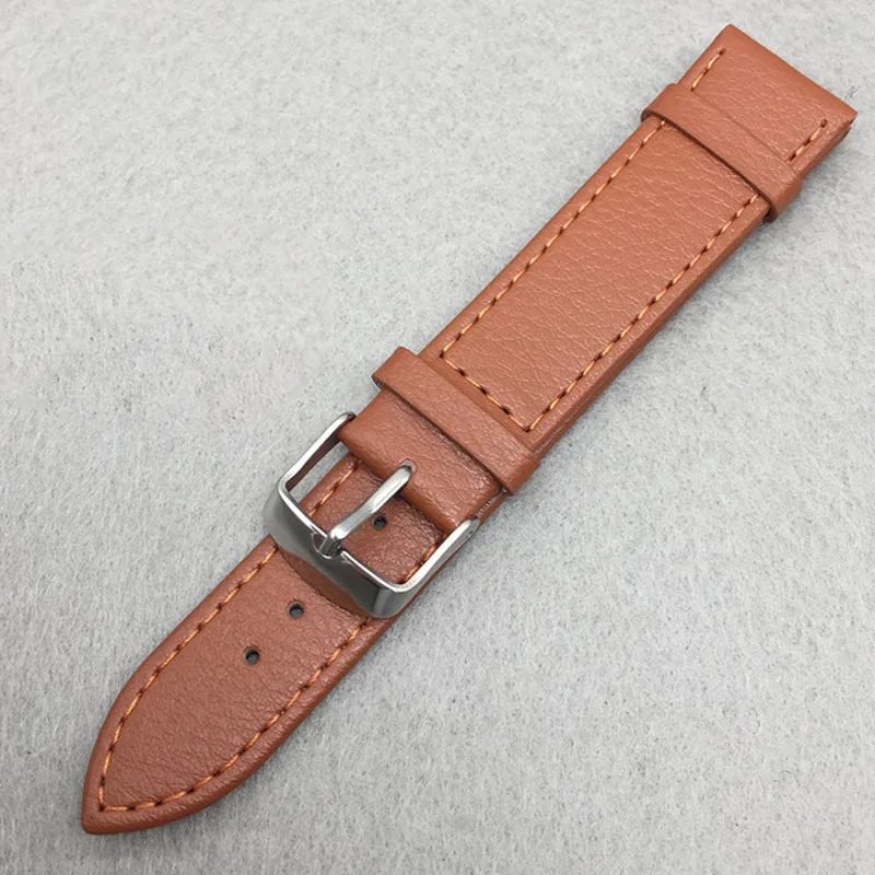Натуральная кожа Смотреть Straps14mm 16 мм 18 мм 20 мм 22 мм черный темно-коричневый Для женщин Для мужчин корова кожаный ремень часы группа ремень с пряжкой