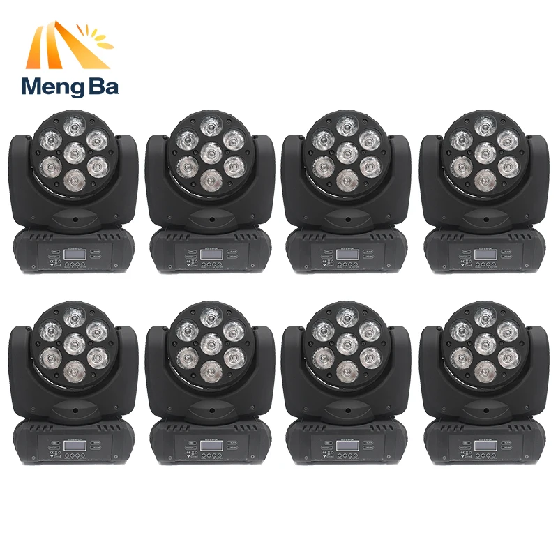 MengBa 8 шт./перемещающаяся головка луч 7*12 Вт RGBW 4IN1 led rgbw Led перемещающаяся светильник