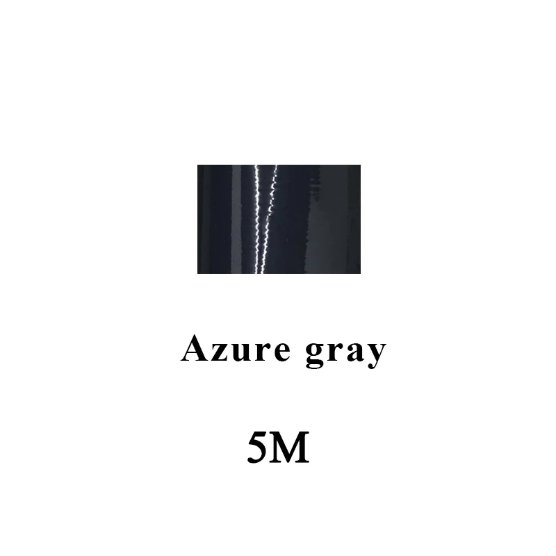 Azure gray 5 метров/за штуку Металлические Цвет ногтей наклейки-лак для ногтей Обертывания Блестящий Звездное небо Бумага украшение для маникюра «сделай сам» - Цвет: Azure gray