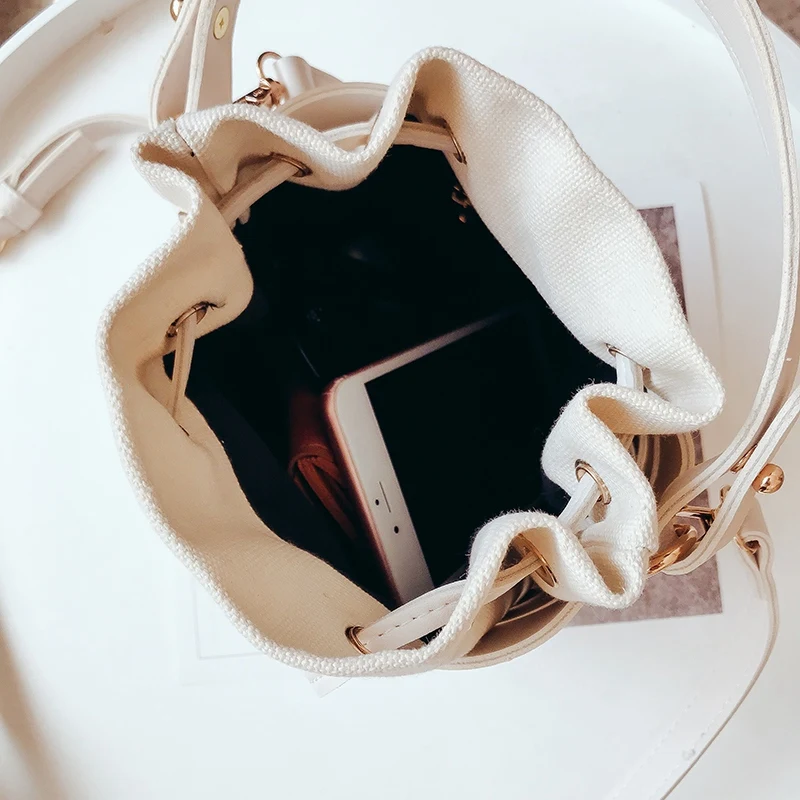 Сумка мешок на шнурке для женщин мини сумка из искусственной кожи сумки через