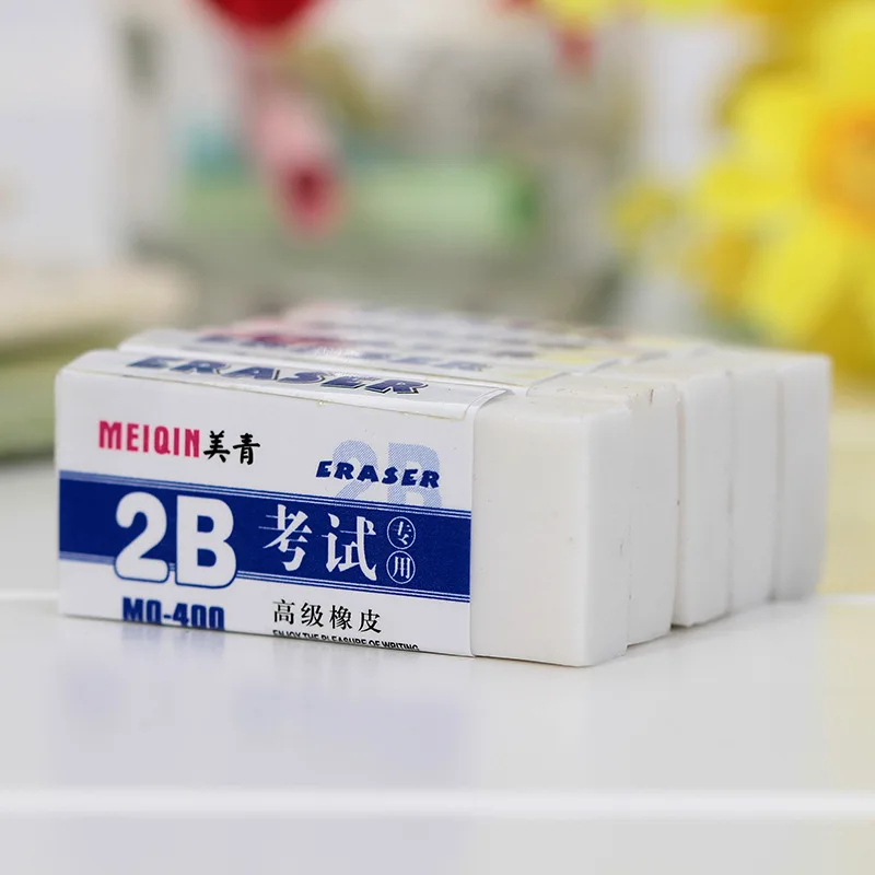 T2345 MQ400 2B exam durable white eraser art drawing erasing typo | Игрушки и хобби
