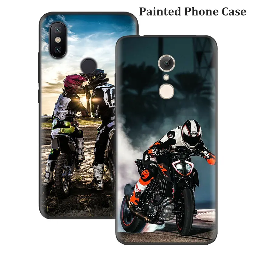 black soft case for xiaomi redmi note 9 8t 9t 8 9s 10 pro redmi 9 9a 9c phone cover moto cross motorcycle sports silicone shell free global shipping