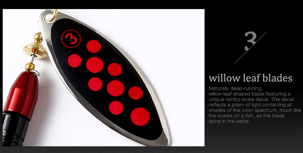 FTK 1 шт. длинный Литой цветной Спиннер приманки рыболовные приманки, рыбалка Спиннер блесток блестка карп