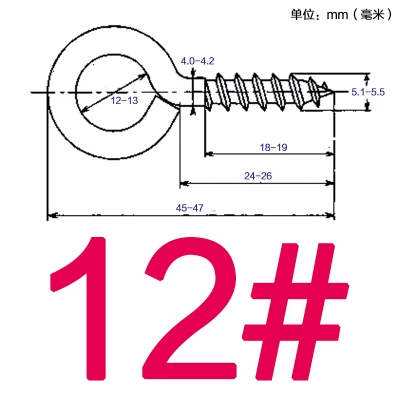 Closed 12 Оцинкованные болты, Резьбовые болты#1-#14, крючки с кольцом, шурупы, застежки-крючки, светильник, ветер - Цвет: Closed 12