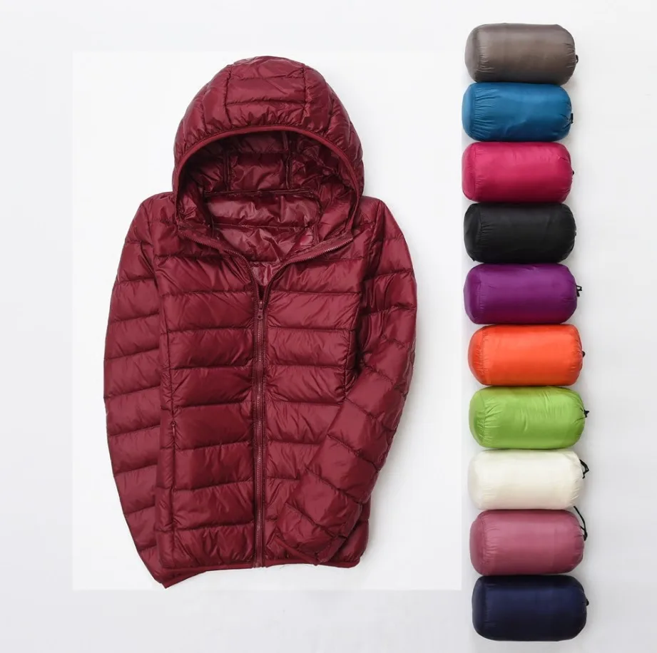 Winter jacket women Ms. collar hooded lightweight down jacket short paragraph women jacket casual thin coat winter clothing