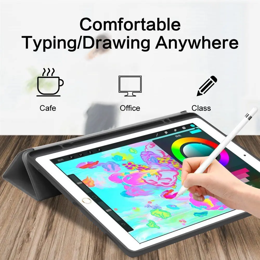 Ультратонкий чехол для Ipad Pro 10 5 держателем карандашей с автоматическим режимом