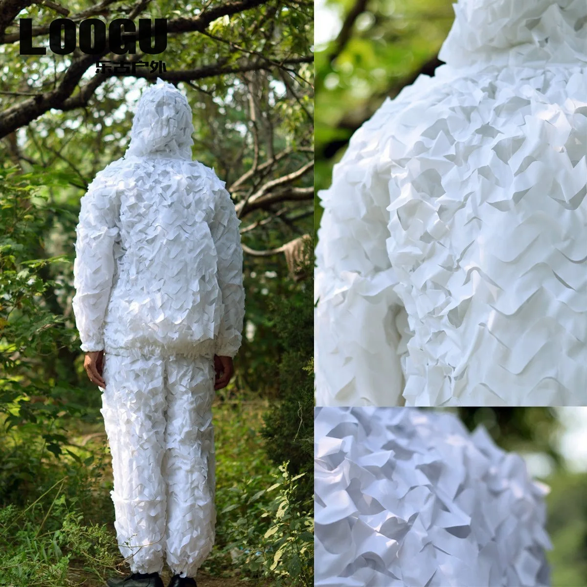 3D Ghillie снежное камуфляж Охота одежда куртка Брюки для девочек Тактический HAT