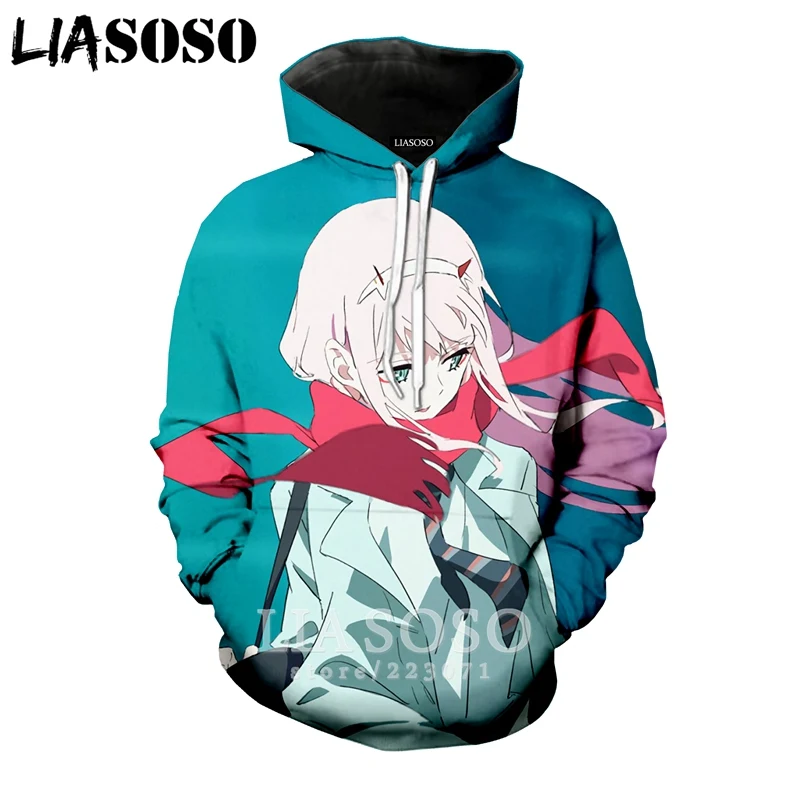 LIASOSO зимний модный свитшот для мужчин и женщин с 3D принтом аниме Дарлинг в Franxx