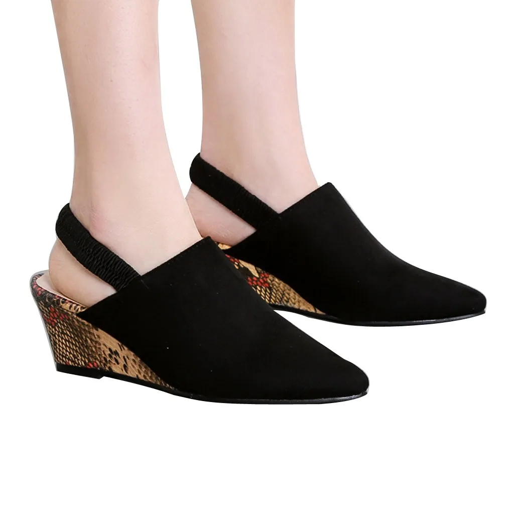 YOUYEDIAN/женские босоножки на высоком каблуке с закрытым острым носком рабочие