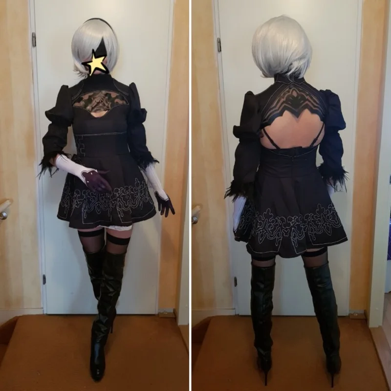 Nier Automata jorha 2B сексуальный наряд игровой костюм Nier Automata Хэллоуин Косплей Костюм для женщин ролевые игры костюмы для девочек вечернее платье