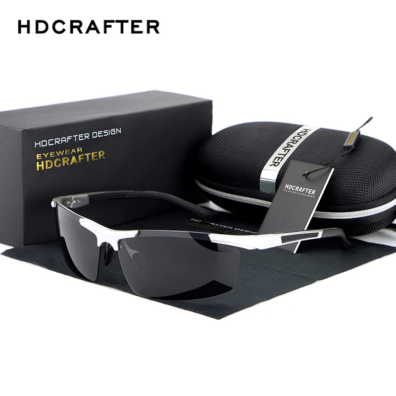 Мужские солнцезащитные очки HDCRAFTER поляризационные из алюминиево магниевого