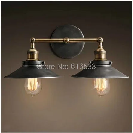

RH Retro Vintage Industry Americanstyle Ancient Umbrella Edison Wall Sconce Lamp Bathroom Mirror Home Decor Lighting Fixture