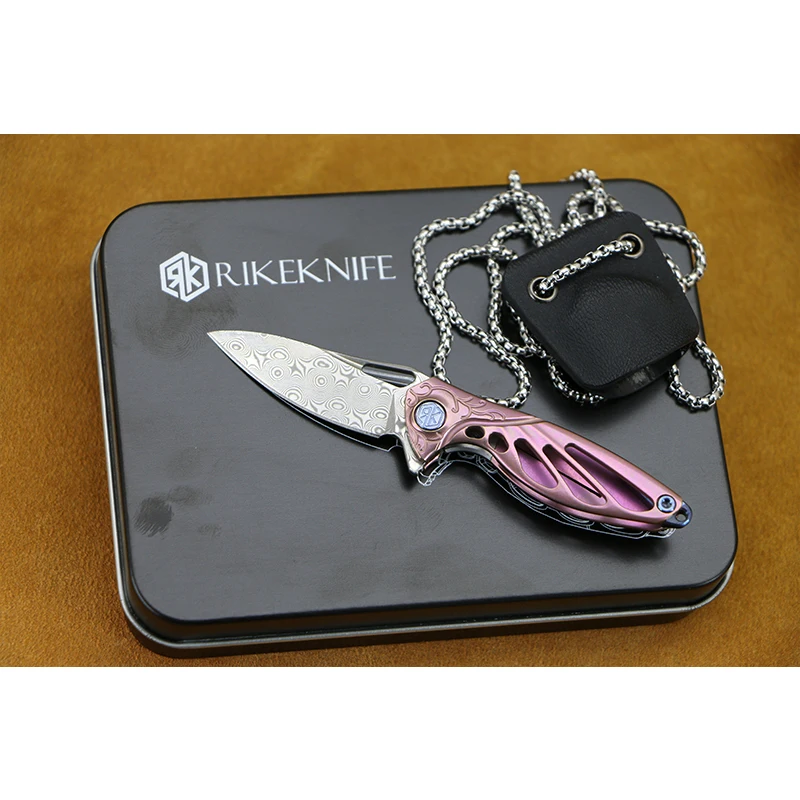 

Rike knif HUMMINGBIRD RK1504 powder steel blade Titanium handle outdoor camping hunting pocket Gift Collectable knives EDC tool