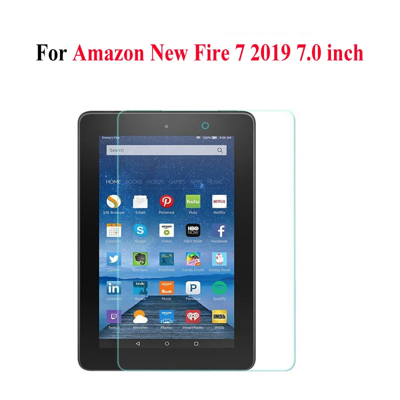 HD 7 2019 Прозрачное закаленное Стекло для Amazon Kindle Fire/Kindle Fire HD 10 Стекло для Kindle Fire HD6 HD8 HDX7 HD7 Экран защитная пленка - Цвет: HD 7 2019