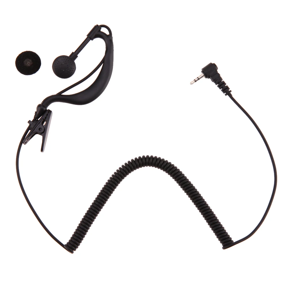 Черный 2 5 мм G Hook Interphone наушник Walkie Talkie одиночные наушники 1 Pin только для