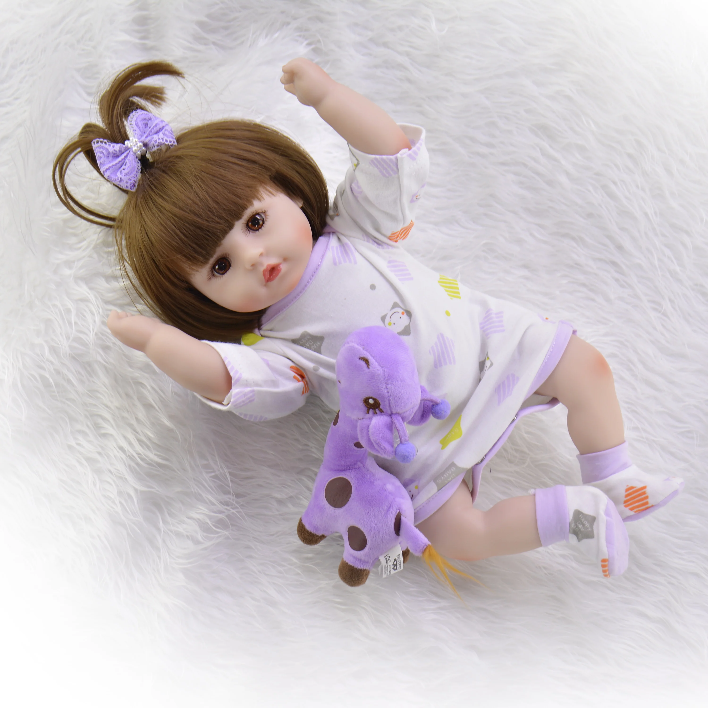 KEIUMI Новое поступление 18 дюймов Реалистичная кукла Reborn Baby Мягкие силиконовые 46 см