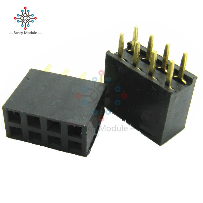 10 шт. 2X4 Pin 8P 2 54 мм двухрядный женский прямой штыревой разъем|strip| |