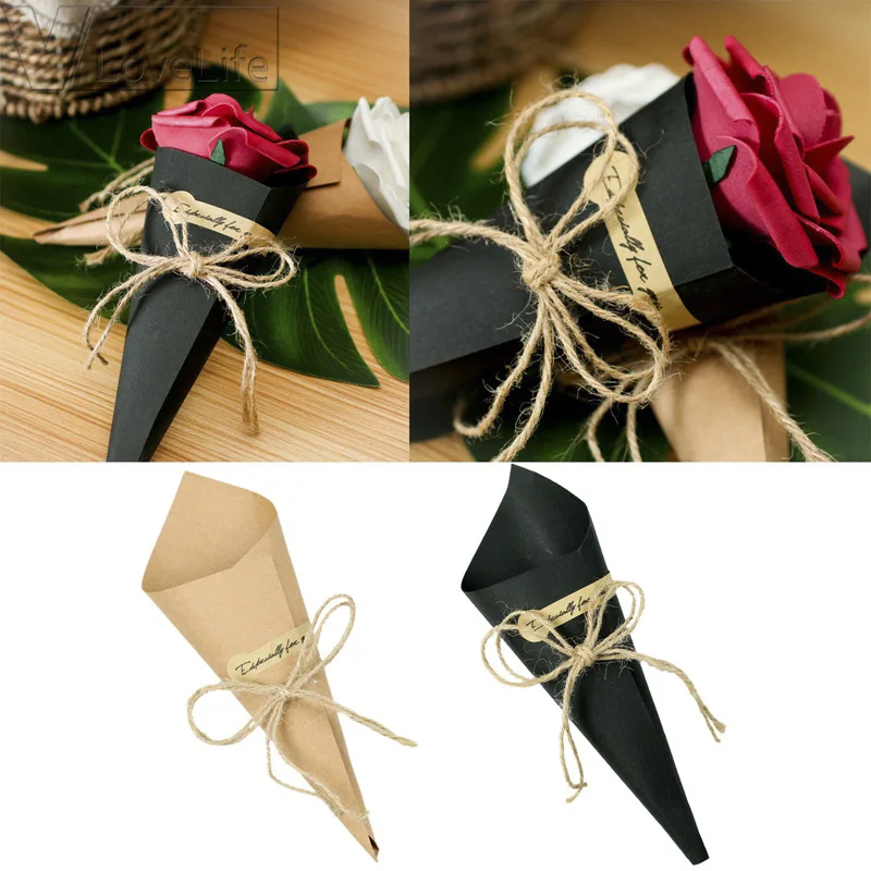 5 шт. крафт бумага винтажный складной букет ручной работы цветок подарочная