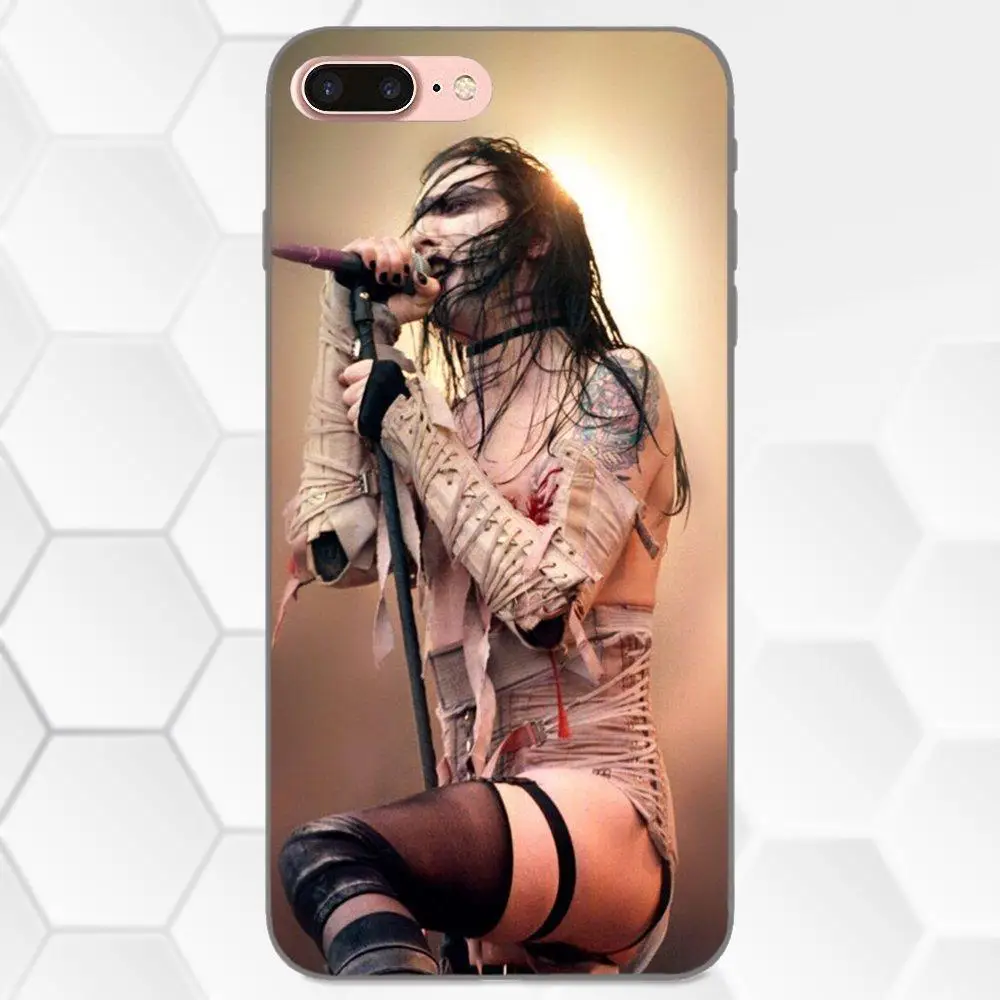 Marilyn Manson Brian Warner Soft Art Online Cover Case For Apple iPhone 4 4S 5 5S SE 6 6S 7 8 Plus X XS Max XR | Мобильные телефоны