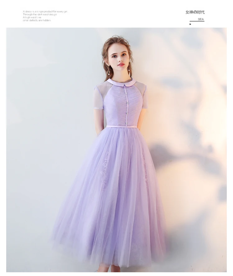 Robe de soiree Новое поступление элегантное тонкое ТРАПЕЦИЕВИДНОЕ кружевное вечернее платье vestido de festa банкетное платье с круглым вырезом платья для выпускного вечера платья для вечеринок