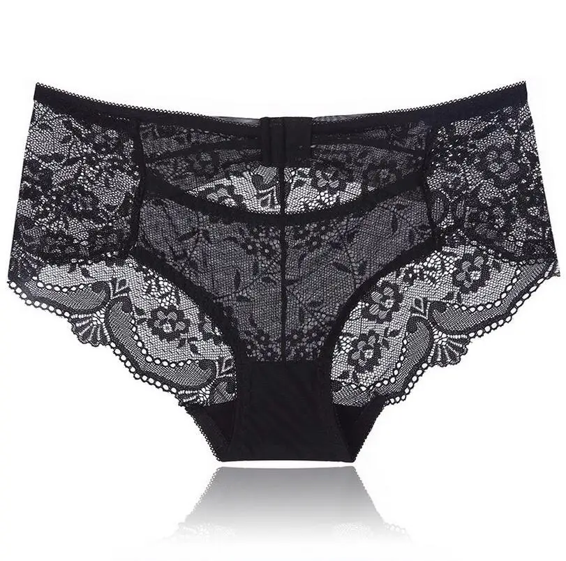 Женщины Sexy Кружева С Вырезами Трусики с Низкой Талией Хлопок Трусы Underwear Стринги