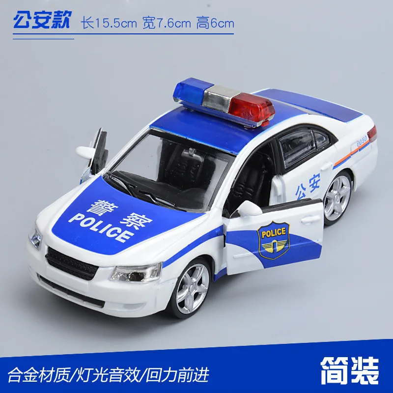 Police Blue 1:32 Bens GT Hummer Спорт Гонки сплав металлический автомобиль коллекция оттяните назад Звук Свет функция магнитные серьги колеса игрушки для детей - Цвет: Police Blue