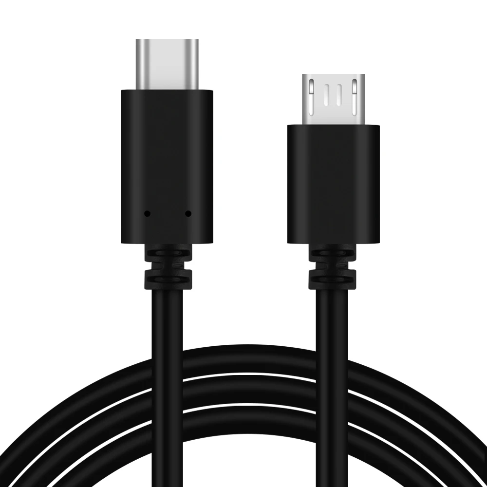 Usb c к micro usb кабель Поддержка передачи данных кабели для зарядки 1 м ПВХ 2.4A Micro USB Type C