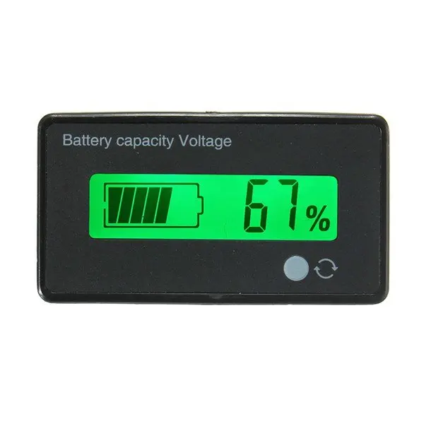 

12V/24V/36V/48V 8-70V LCD Acid Lead Lithium Battery Capacity Indicator Digital Voltmeter