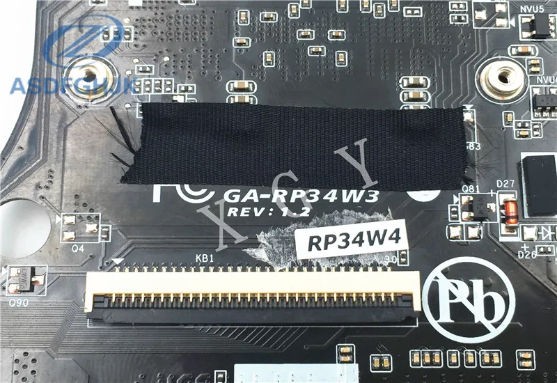 Online Laptop Motherboard GA-RP34W4 FÜR GIGABYTE P34W P34W V4 Motherboard GA-RP34W3 SR2BP CPU Und GTX970m Video Chip 100% Getestet Ok