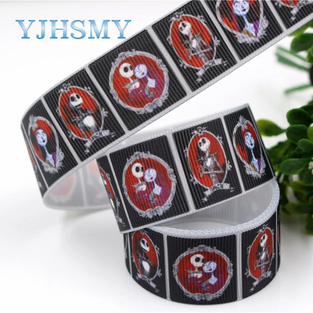 YJHSMY G-18927-1254 25 мм 5 ярдов ленты с изображением Хэллоуина Термальность печатным